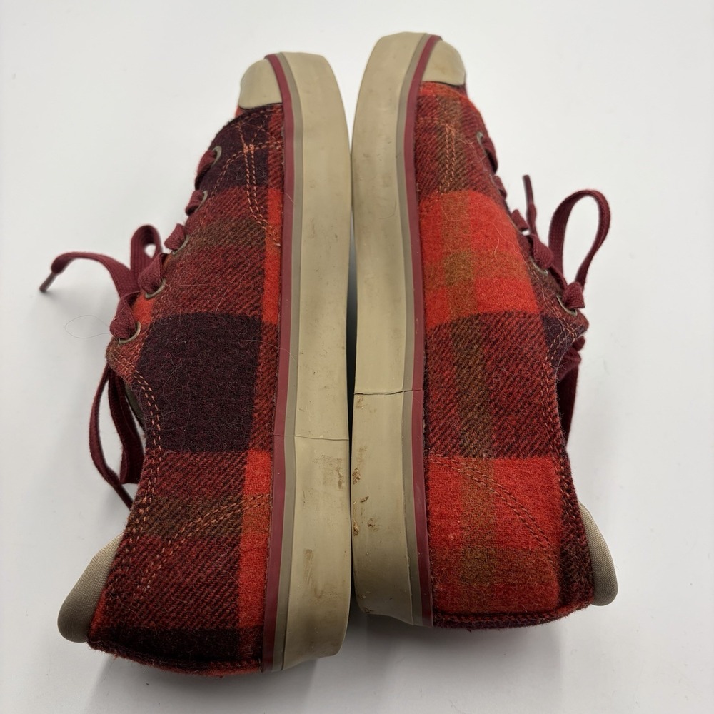Keen Coronado Shoes Womens Size 7.5 Red Plaid Wool Lace Up Casual Sneakers - Picture 9 of 9